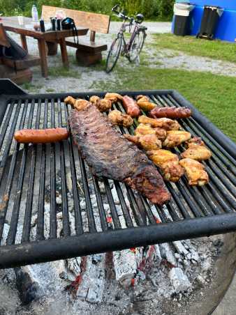 ribs, chicken wings and sausages